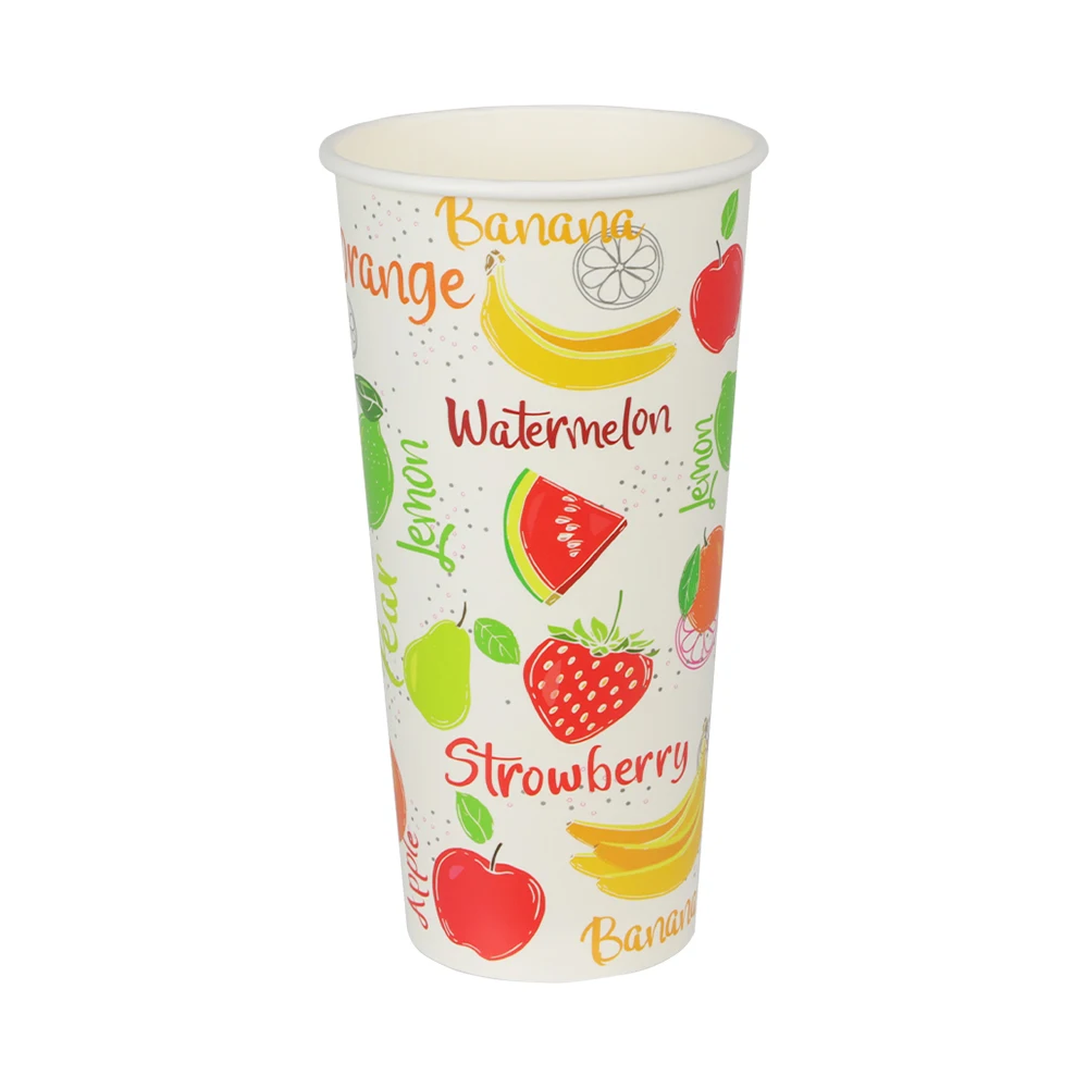 Waterproof Container Disposable Biodegradable Paper Cup 22oz 660ml 2PE ...