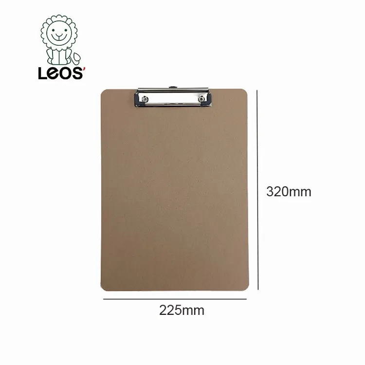 Sturdy A4 A5 Customized Brown Color Mdf Clipboard With Hanging Hook