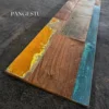 Vintage yellow accent Aged blue accent