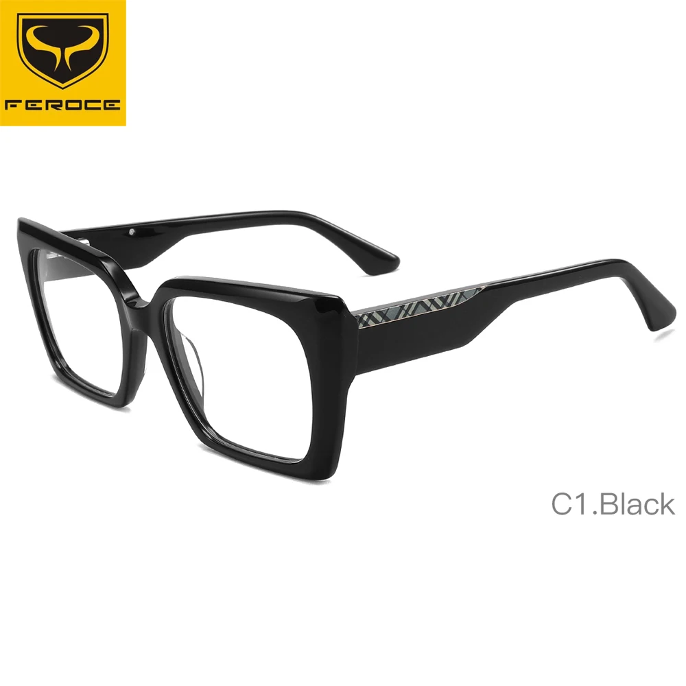 FEROCE Jelly Rectangular Acetate Eyewear Frame Optical Wholesale Eyeglasses New Spectacles Design Frames