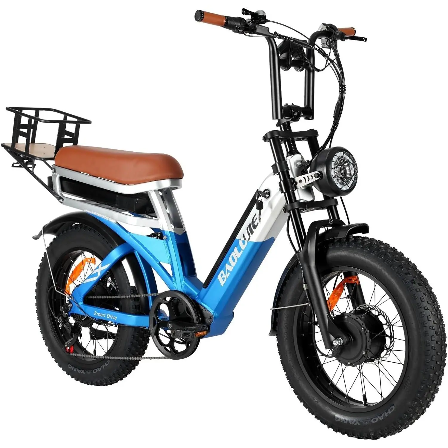 BAOLUJIE PLJ2033 Electric Bike with 20 Fat Tire 1500W/2000W Dual Motors 48V 30Ah Integrated Battery 60km Range