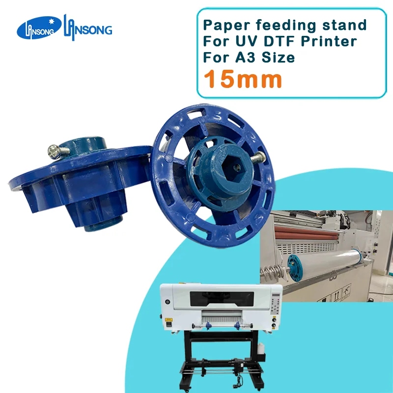 15 mm Qog'oz olib ketish vali A va B plenka ushlagich qismlari rezina val aksessuarlari Crystal yorliq apparati UV DTF printer uchun