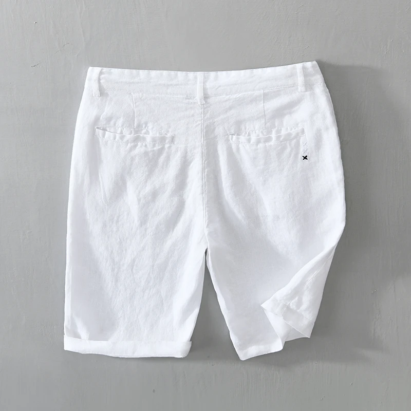 Reng Léngen Shorts fir Männer 2023 Summer Nei Moud Eenzeg Wäiss Loose Vakanz Shorts Männer Casual Plus Size Knäppchen Glüh Short348_voghion.com