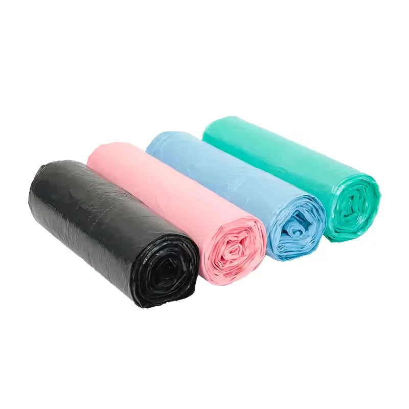 Braskem P-Life Biodegradable HDPE/LDPE Trash Bags Durable Flat Pocket Side Gusset Bag on Roll for Trash Can