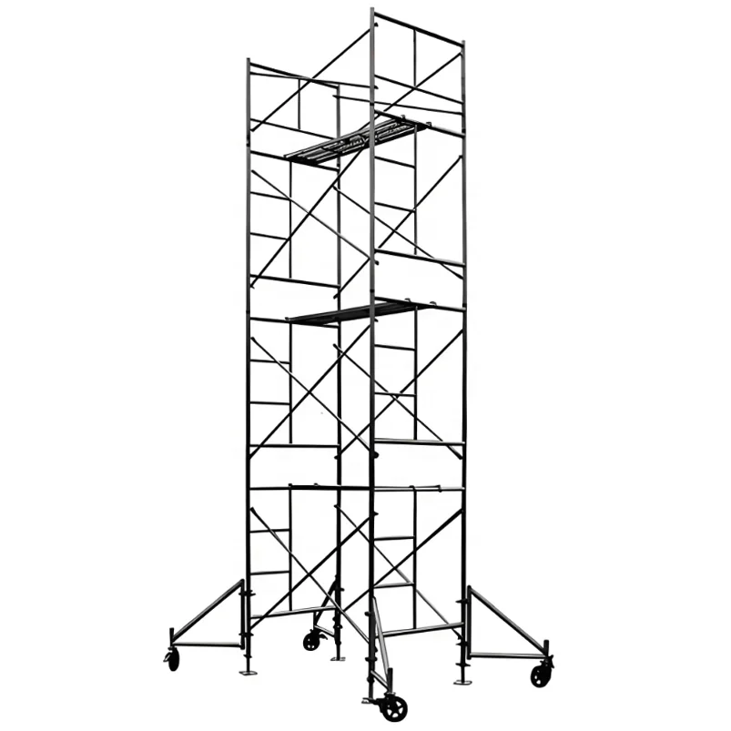 Adjustable 12 Meters Industrial Hot Dip Galvanized Heavy Duty Steel Scaffolding Tower for Diverse Building Construction Projects