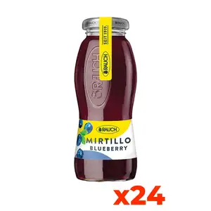 Rauch Premium Quality 200ml Glass Bottles Blueberry Juice Drink From Fresh Fruit Rich in Vitamin C 24 Bottles Home Delivery