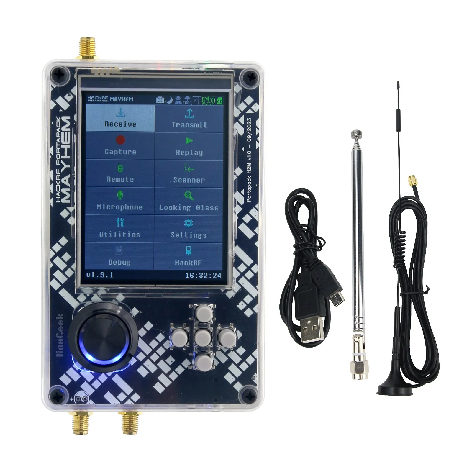 HackRF One R9 SDR Radio Bundle with PortaPack, Antennas, USB Cable
