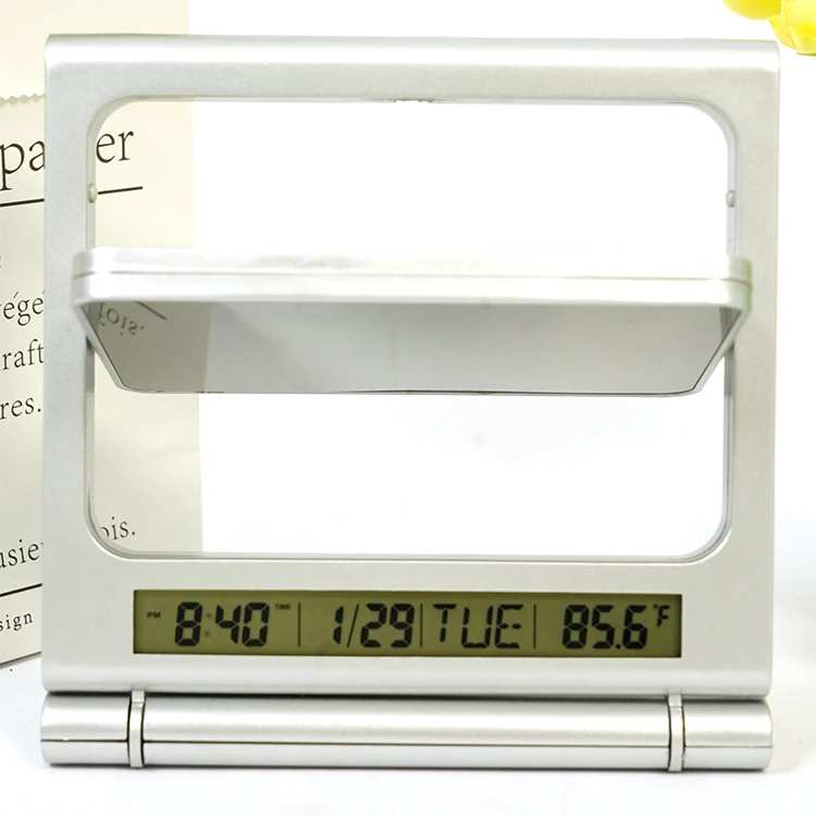 Wholesale Living Room Photo Frame Electronic Clock Week Temperature Time Display European Modern Desktop Alarm Clock