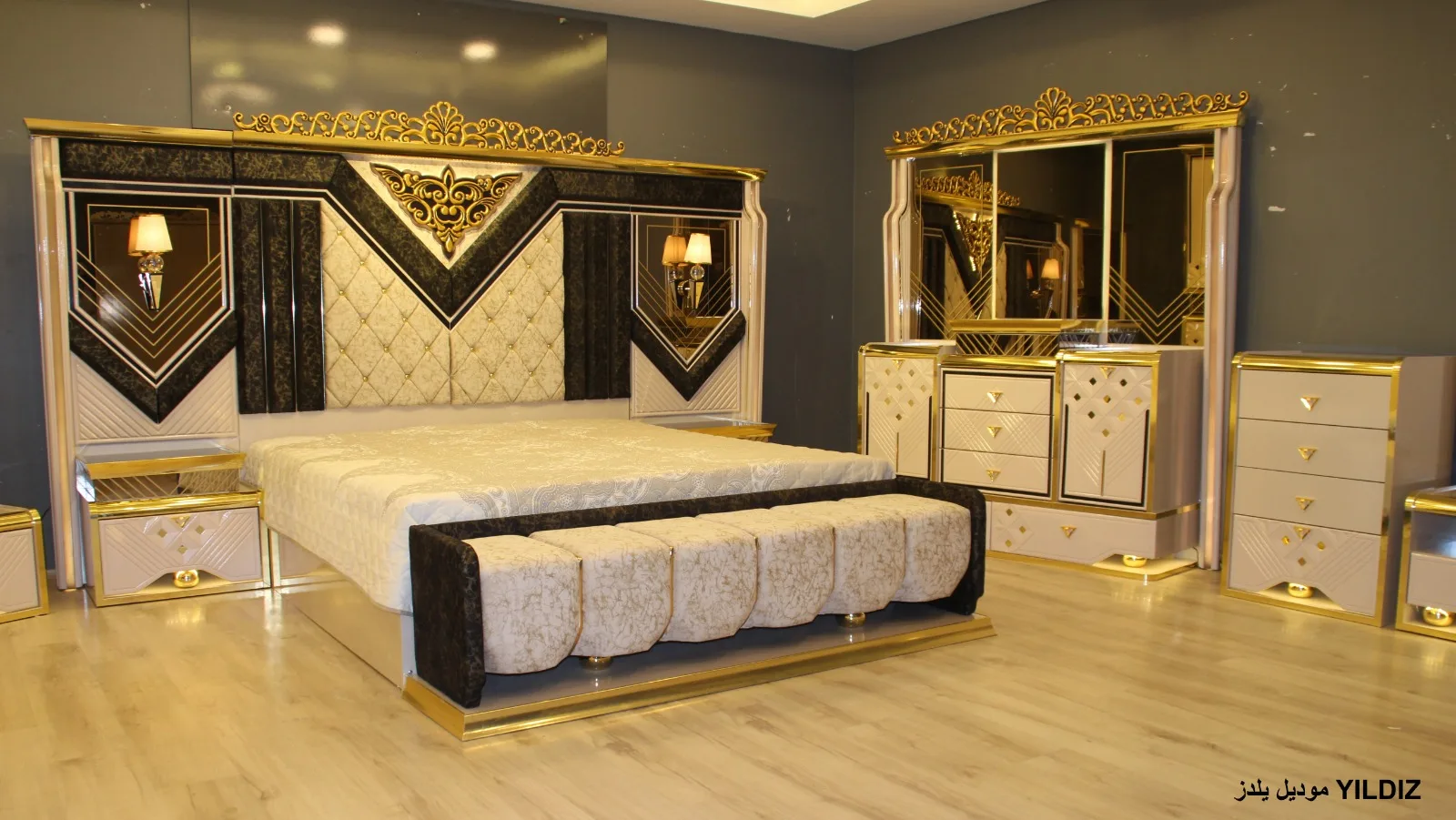 Luxury Classic Bedroom Furniture Set Turkey 9 Pcs Of Bed Set Luxury Bed
