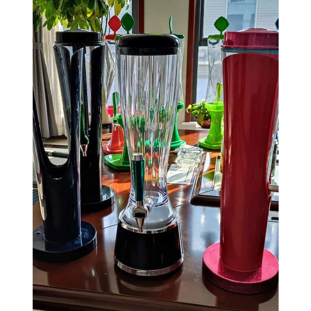 2023 New Design 3L Draft Beer Tower with Luminous Ice Tube /beer Dispenser Draft Beer Tower Dispenser