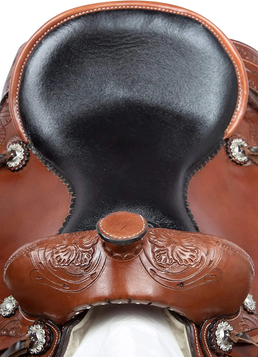 Handmade Indian 100 Leather Horse Western Saddle Style Origin Place ...