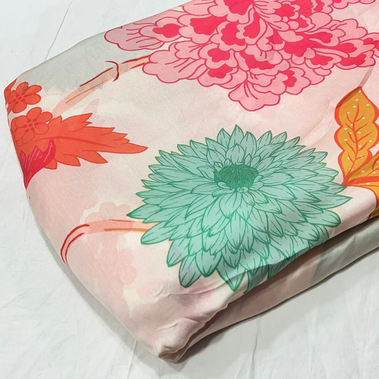 Red Color Digital Printed Polyester Cotton Fabric Lace Africa Lace Fabrics Textile for Women's Wear and Vex Fabrics