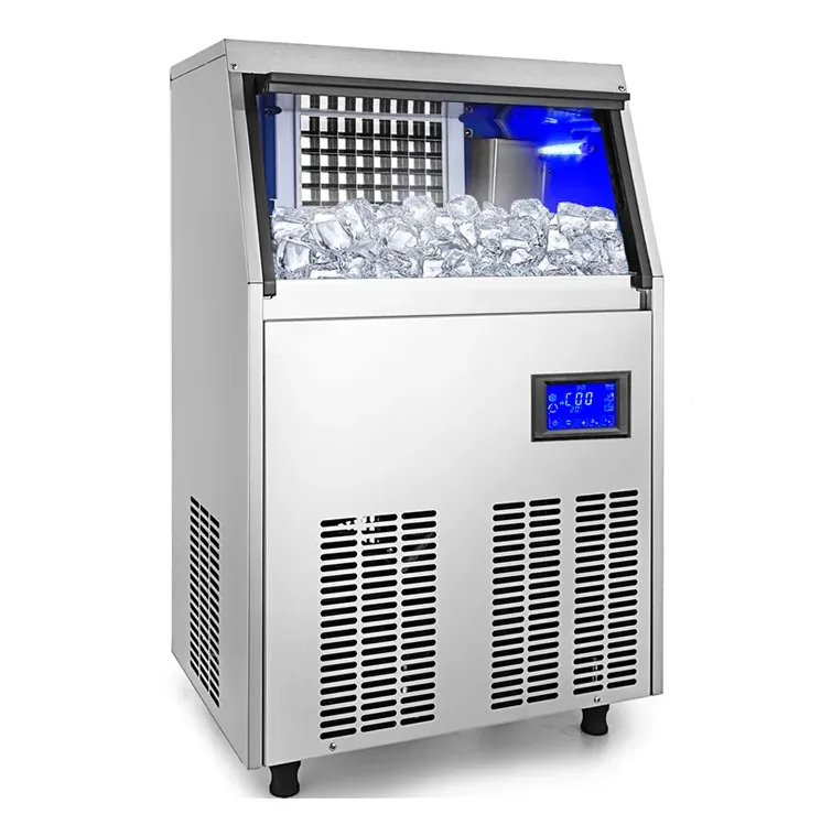 Commercial Ice Maker 335w Stainless Steel Ice Cube Maker Machine 132 Lb