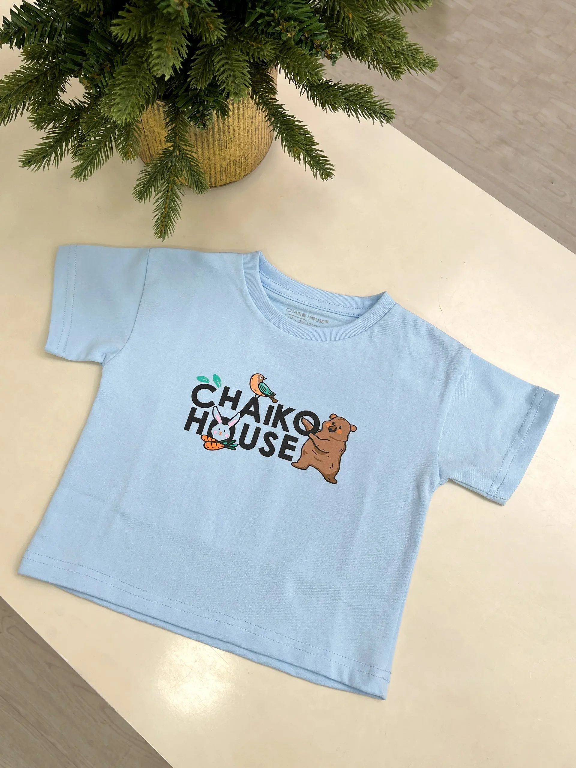 Babyhug 100% Cotton Full Sleeves T-Shirts with Bear Print & Striped Pack of 3 - Blue & Yellow main image 1