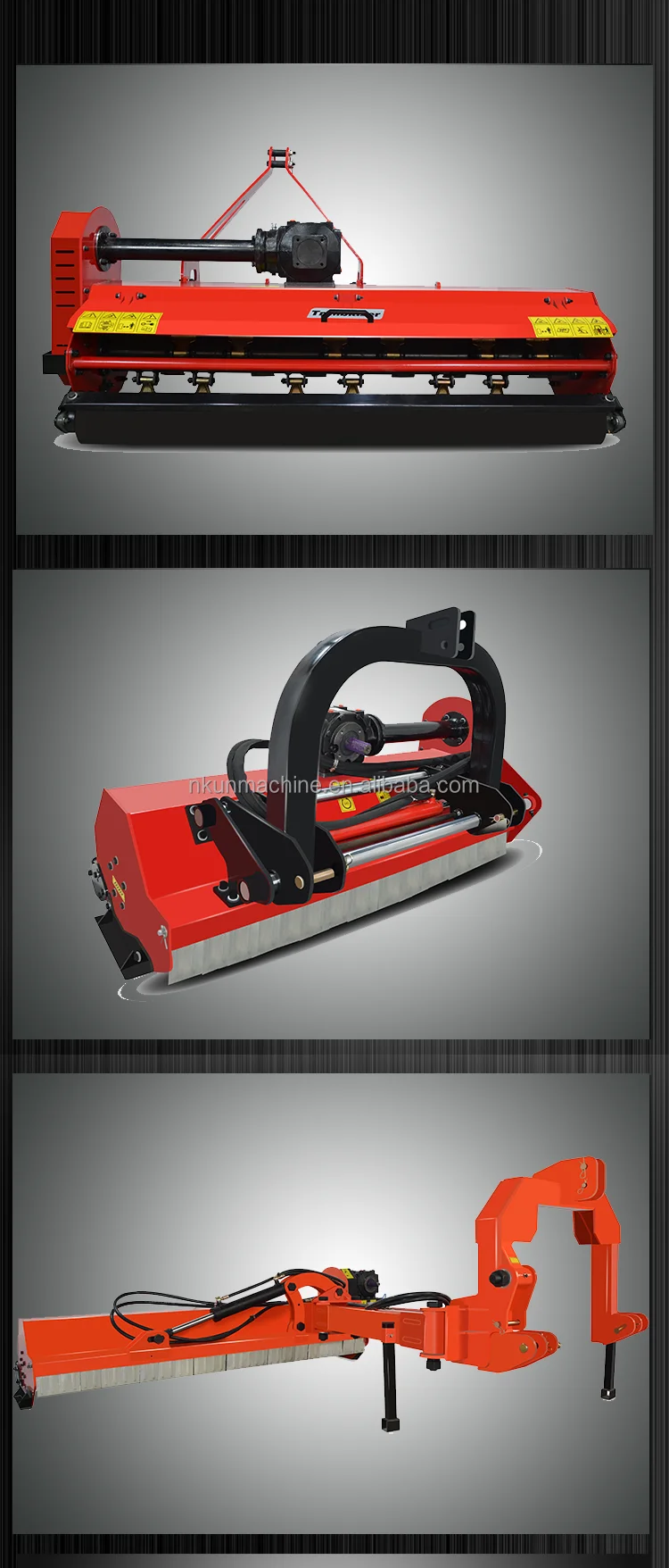 Heavy Duty Hydraulic Flail Mower Flail Mower Brush Cutter Tow Behind ...