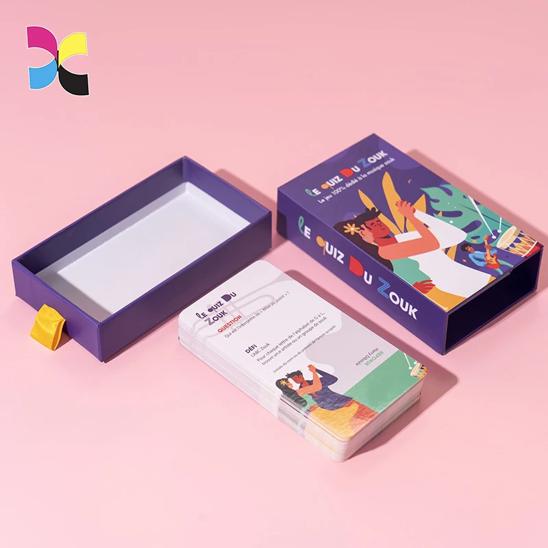 Printing Game Cards High Quality Cardboard Drawer Box Games Custom Playing Cards