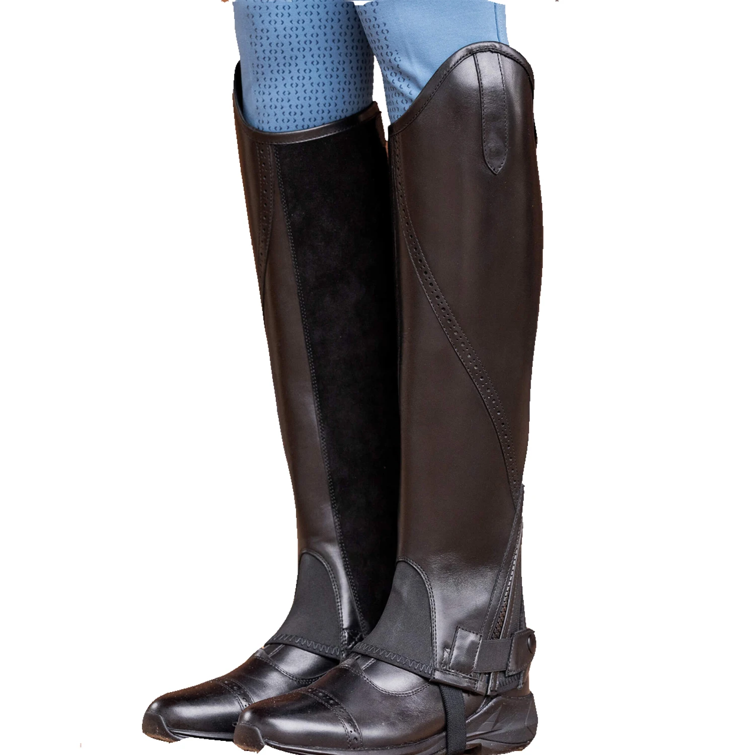 High Quality Horse Riding Half Chaps Adjustable Horse Riding Leather