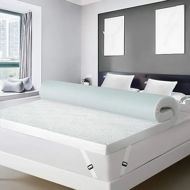 Contemporary Design Soft Breathable Memory Foam Mattress Topper Removable Cover for Home Bedroom Hospital or Villa Use