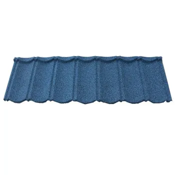 New Style Light Weight Roofing Tile Prices Stone Coated Metal Roofing Tiles Fireproof Metal Roof Tiles Blue Color