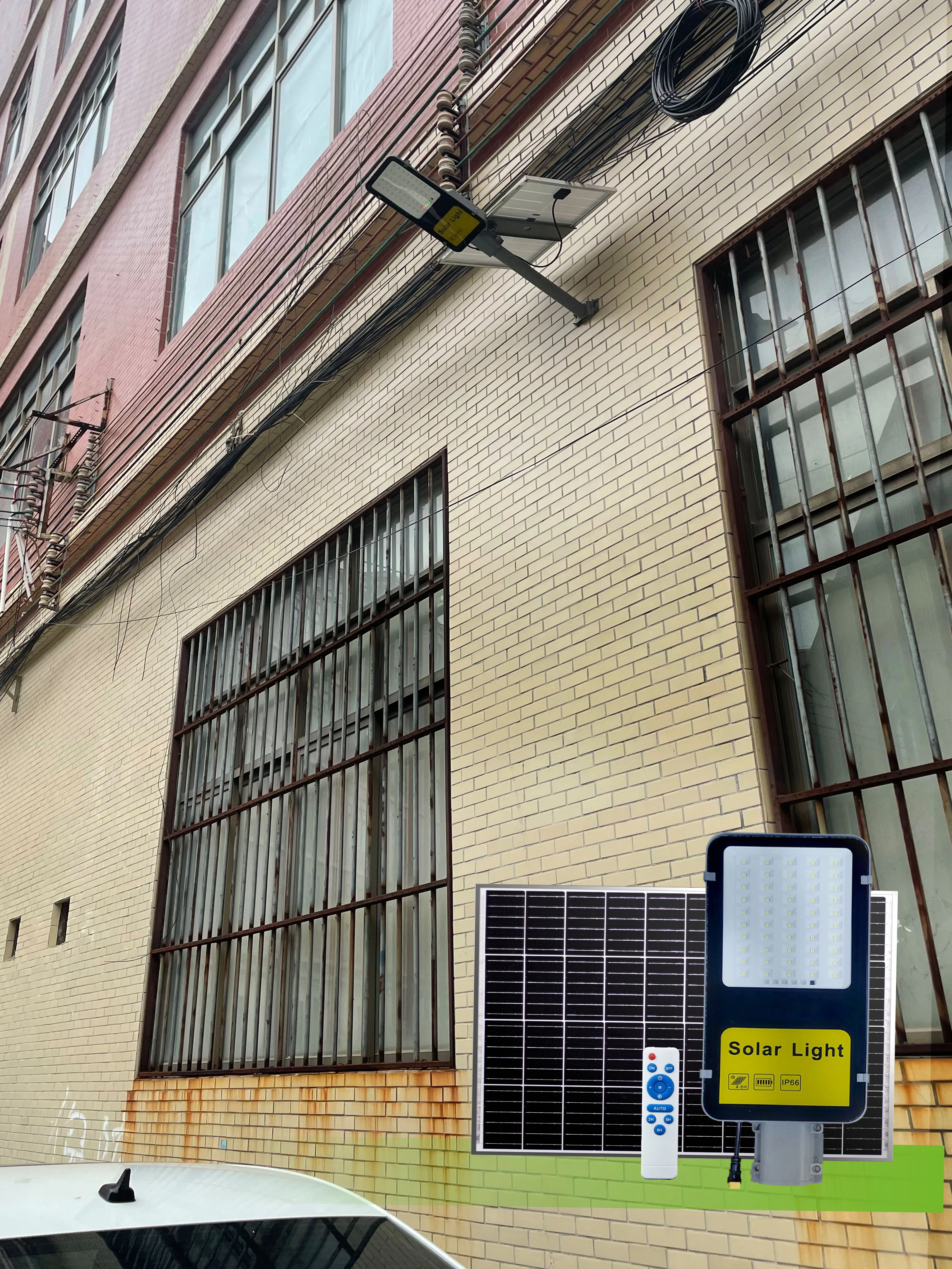 Outdoor Waterproof IP65 Solar Powered Led Street Lights 12H For Street Road Lighting