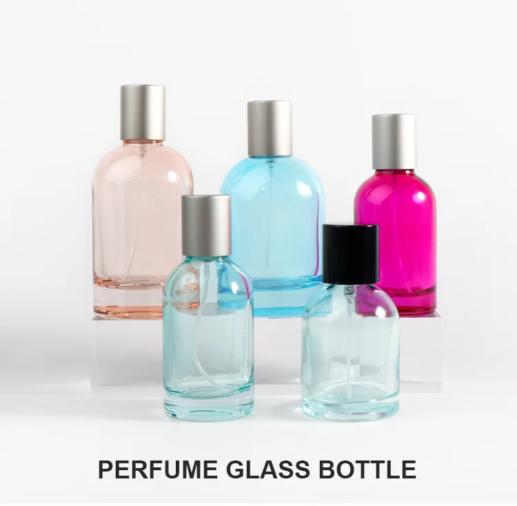 Luxury Botella De Perfume Transparent 15ml 30ml 50ml Crimp Cylinder
