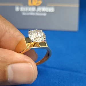 IGI Certified round Cut Diamond Solitaire Ring Ethnic Fine Jewelry for Wedding Engagement Anniversary or Party Gift