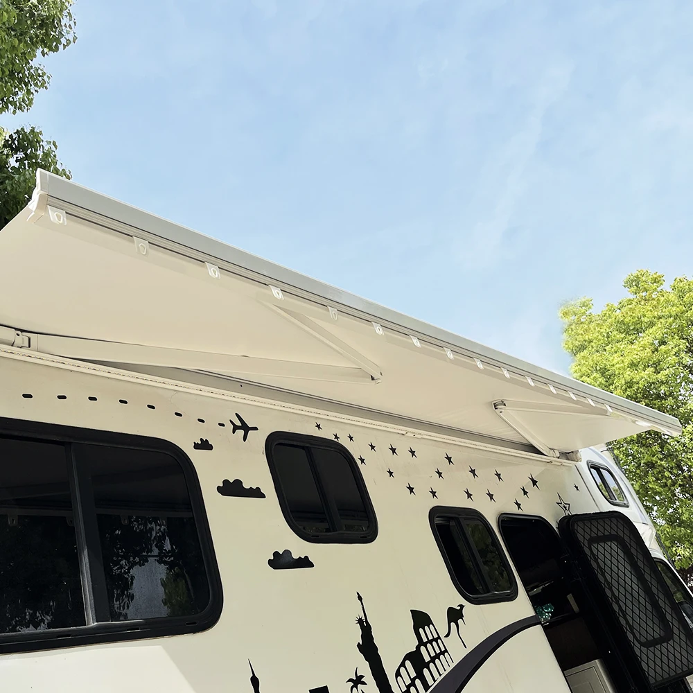 Wareda W5500 100% Aluminum Trailer Caravan Campervan RV Electric Full Cassette Motorized Awning for Motorhome
