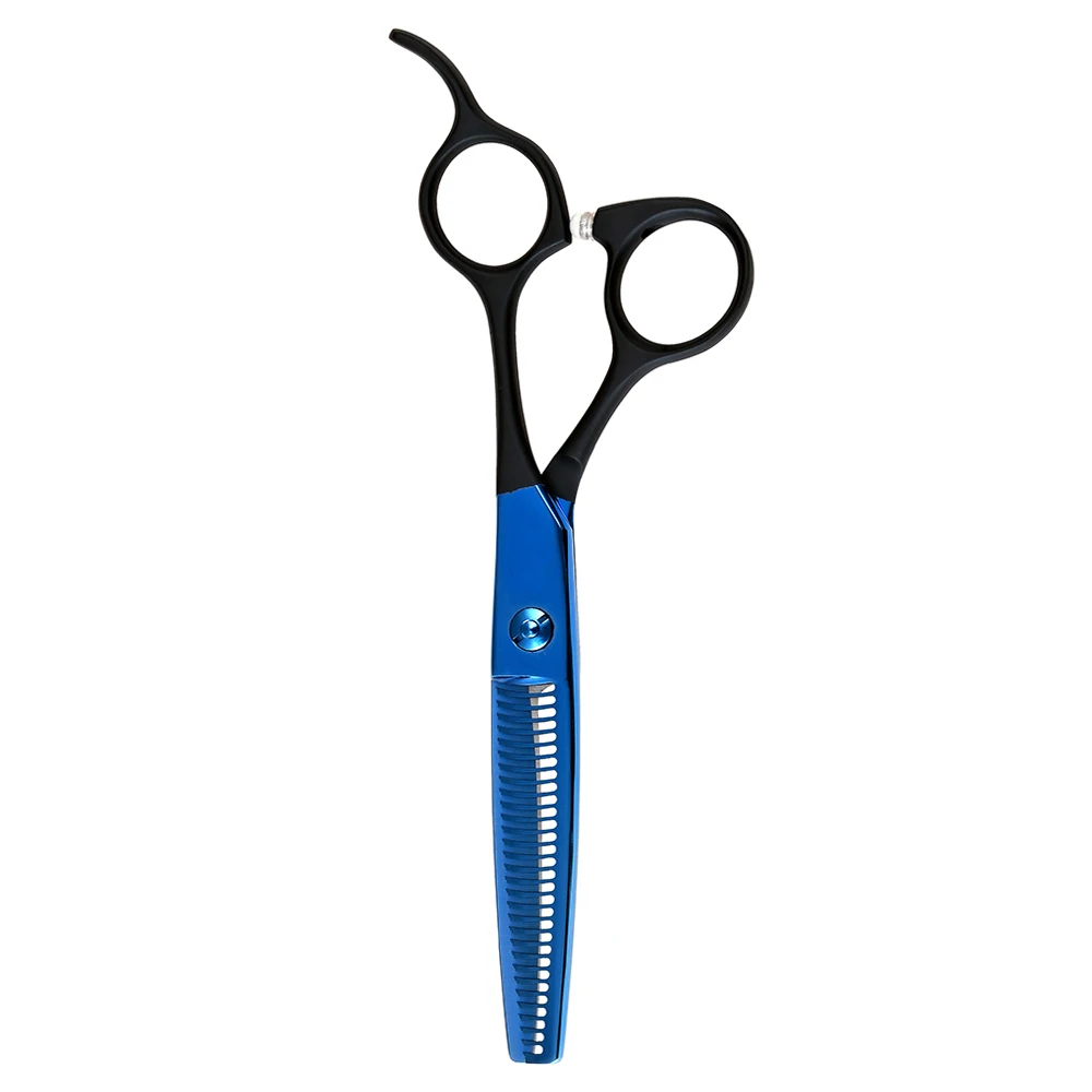 Fancy Hair Thinning Scissors Black And Blue Color 32 Teeth With Fix ...