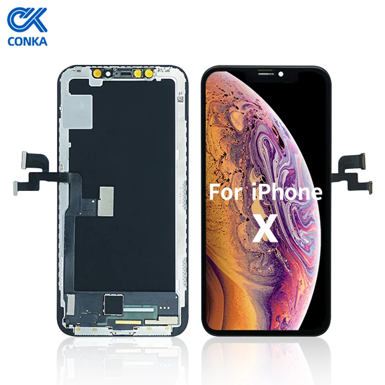 CONKA Mobile Phone Hard OLED Display Screen for Iphone X XS XR 11 Pro Max Replacement