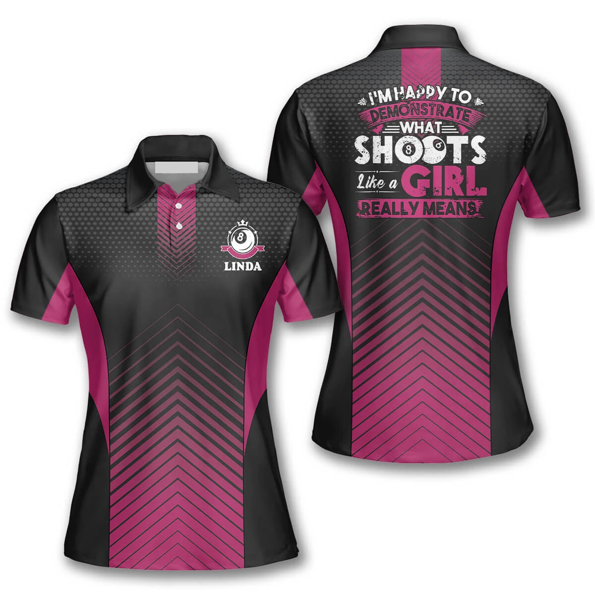 Customized Team Logo And Numbers Sublimation Women's Billiard Jersey ...