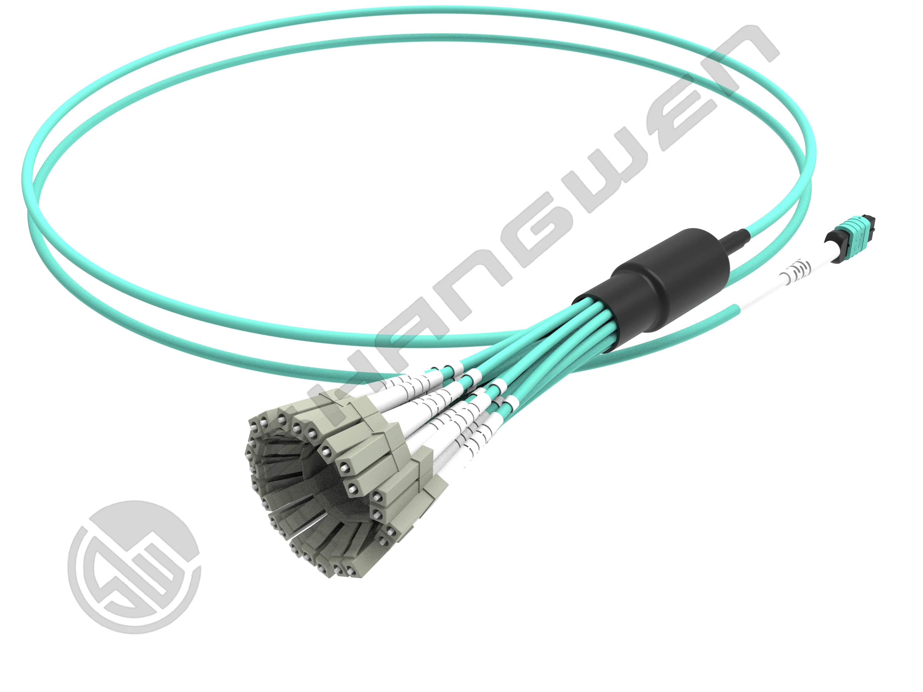 TPU Armored Jumper LC Detachable Armored 8K Fiber Optic HD MI 2.1 Active Optical Extension Cable Drum for Media Servers