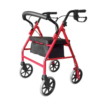 Elderly disabled walker outdoors folding light weight four wheels rollator walker