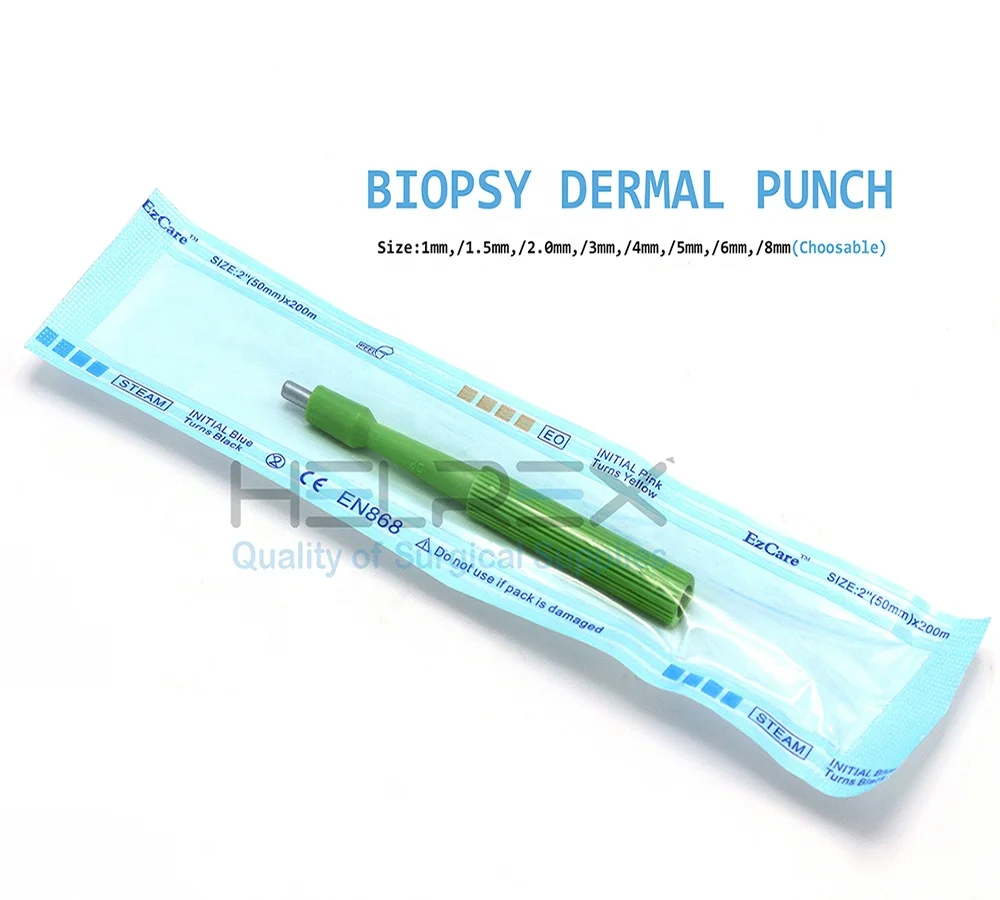 Biopsy Punches Piercing Tool Stainless Steel Disposable Sterilized Biopsy Dermal Punches