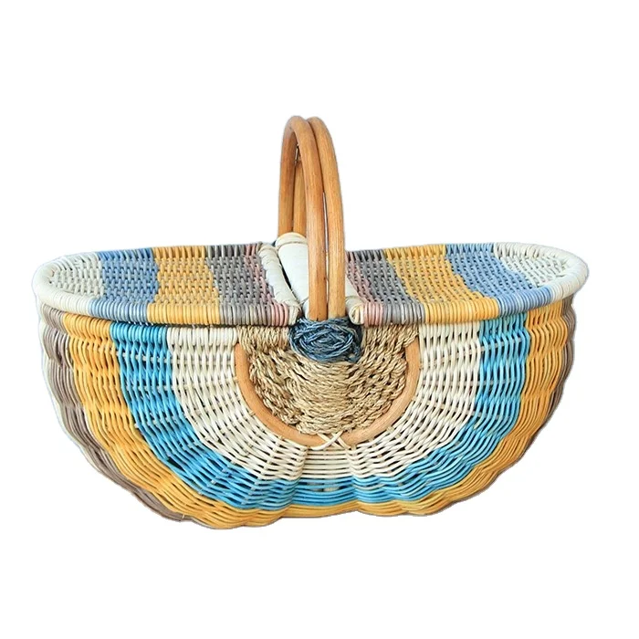 New Item 2024 Modern And Rustric Decoration Design Rattan Basket Made