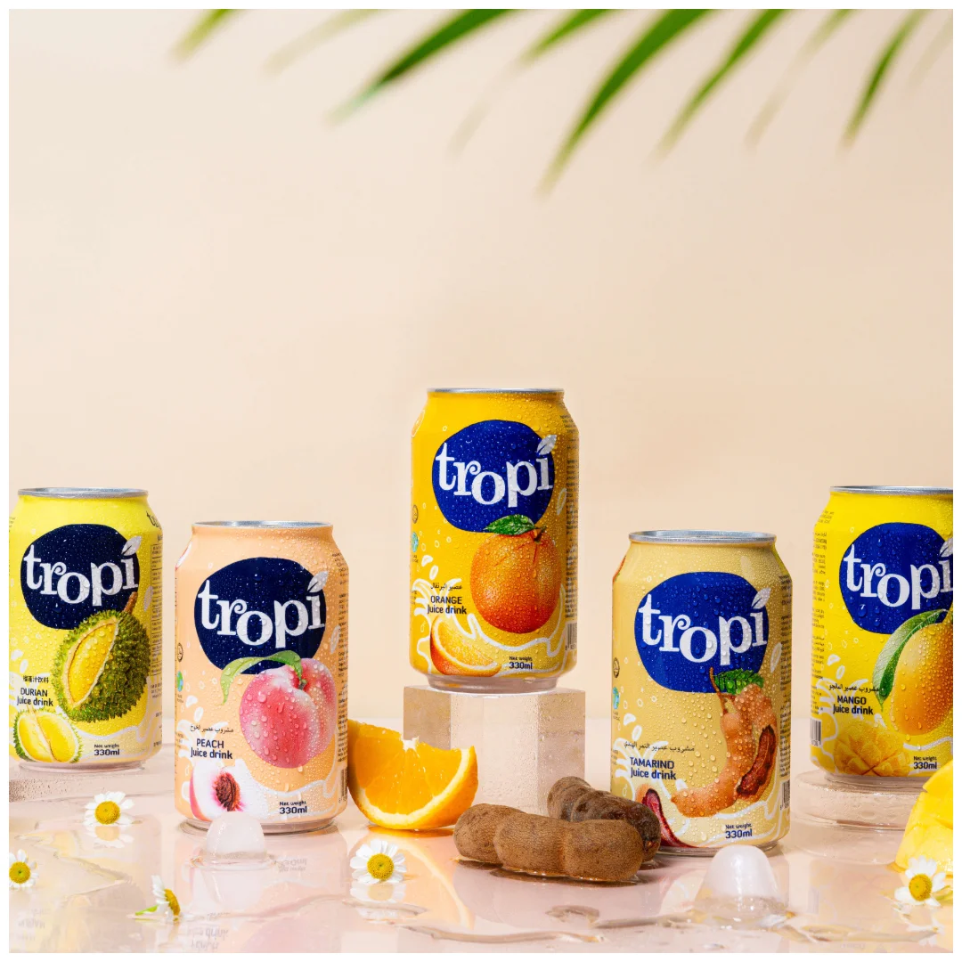 Tropi Fruit Juice Made in Vietnam - Natural Fresh Drink 330ml Canned Wholesale Price/Private Label Accepted