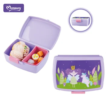School Travel Food-grade Pp Lunch Box For Children With Divider Plastic Snack Box Lunch Box For Kids