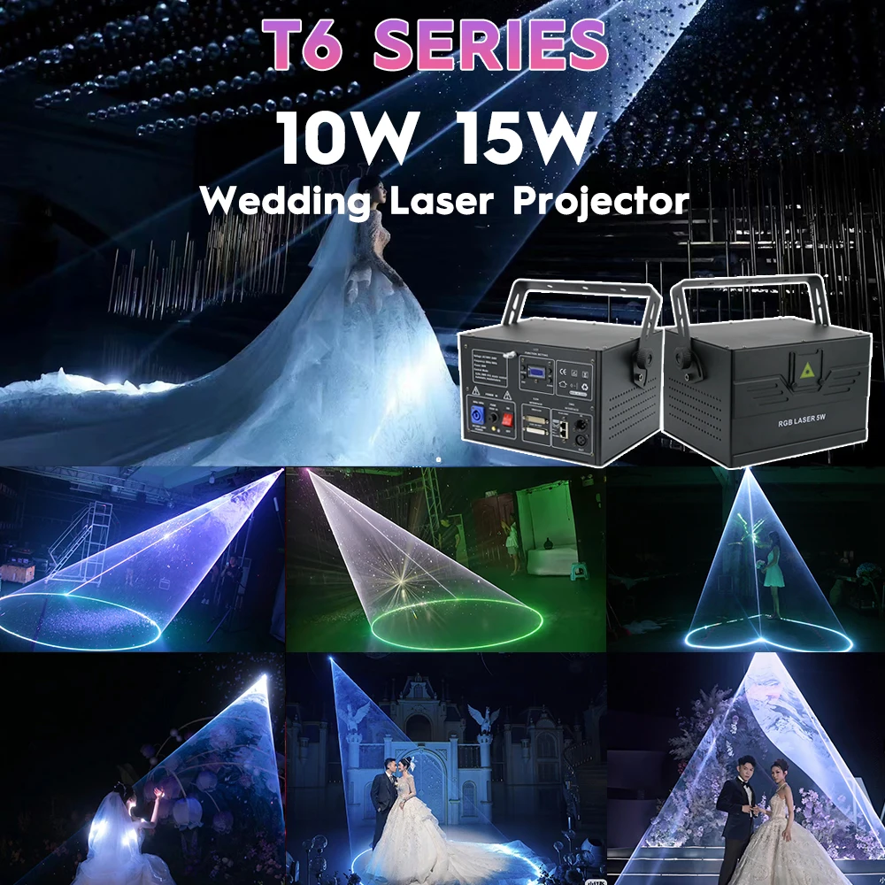 2EN1 6W ANIMATION RVB laser tête mobile projecteur lumière de scène