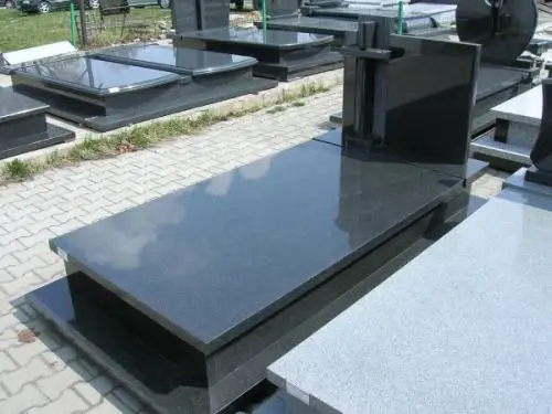Modern Graphic Design 3D Model Funeral Headstone Wholesale Granite Tombstone with Cross Cemetery Monument