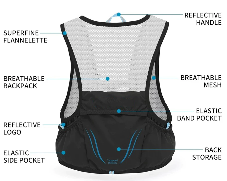 Running Hydration Vest Backpack Lightweight Water Running Vest With 1