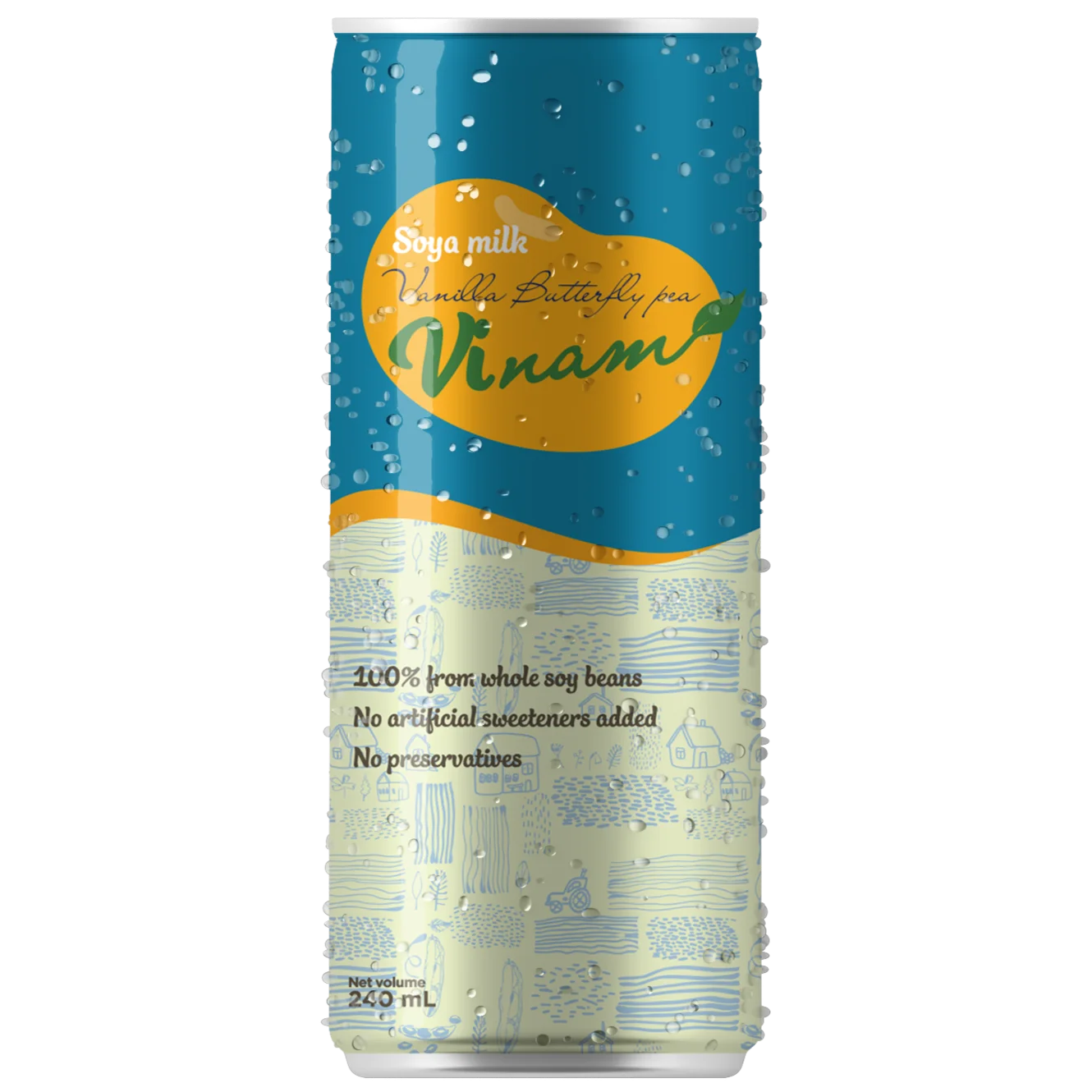 Soybean Milk Vanilla Butterfly Pea Flavor Vinam Brand Top Sale