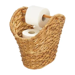 Panier Rangement Jacinthe D'Eau Naturelle - Porte Papier Toilette Tissé Main