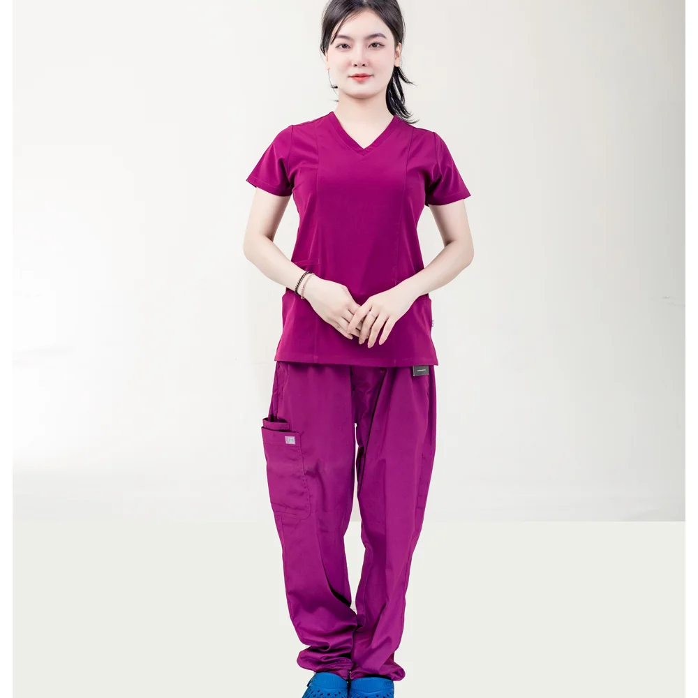 Medical Scrubs Uniform Nurse Good Antidust,Convenient For Cleaning