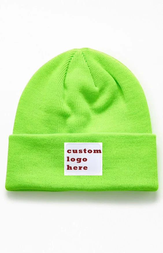 Wholesale Custom Beanies Design Your Own Embroidery Logo Knitted Hat Winter Made In India Buy