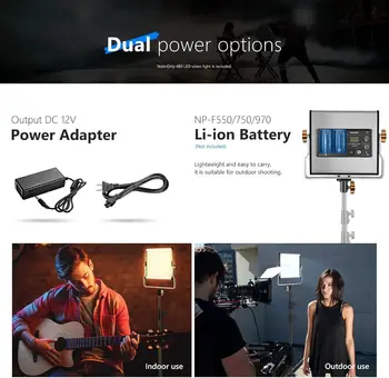 Neewer Dimmable Bi-Color LED with U Bracket Professional Video Light for Studio, YouTube Outdoor Video Photography Lighting Kit detail image
