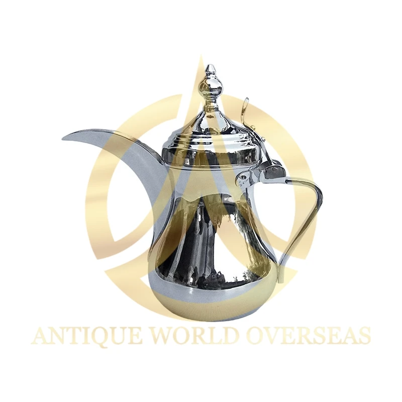 Dinnerware Serving Home Decorative Tea and Coffee Dallah and Jug Handmade Hammered Design Gold Shiny Polished Brass Made