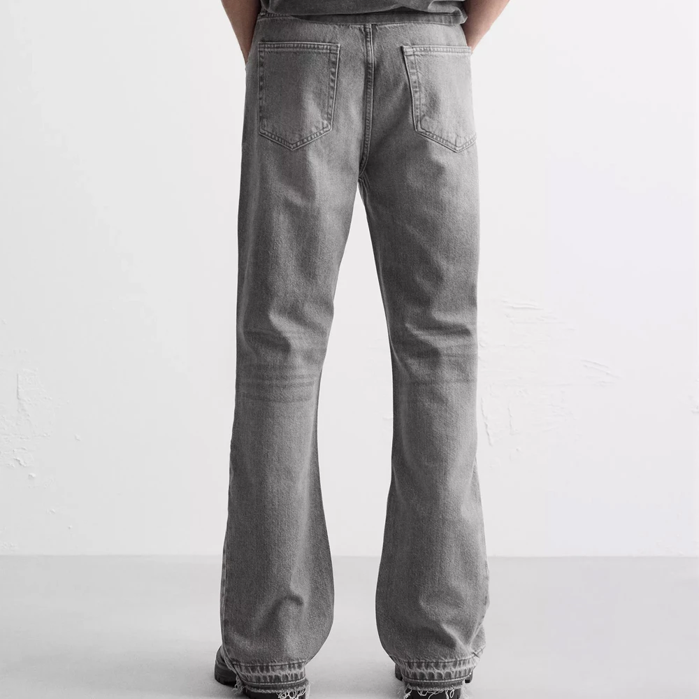 2025 Cheap Price Smart Look Flared Fit Denim Jeans Pant for Men / Premium Quality Casual & Street Wear Men's Denim Jeans Pant