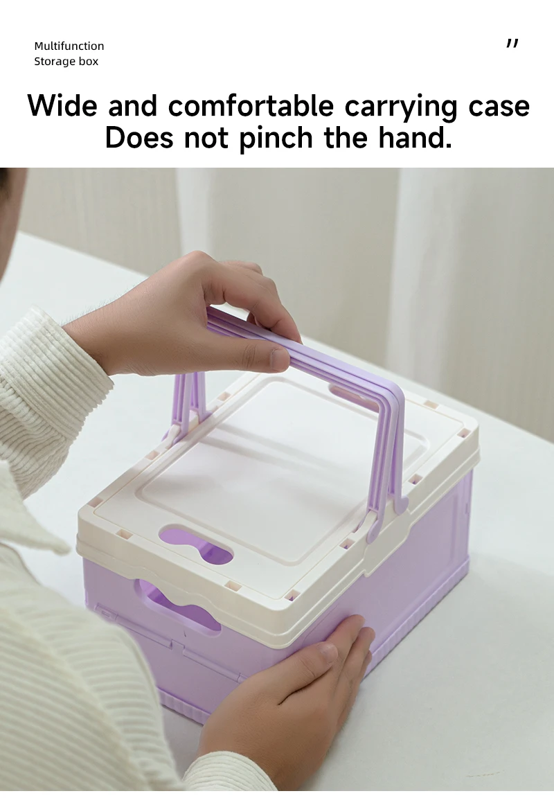 item no6009 new arrival factory household multipurpose durable reliable plastic folding storage box collapsible storage crate with lid-8