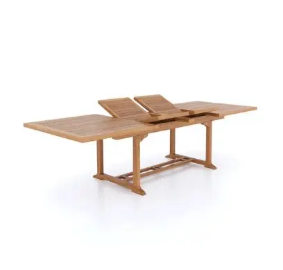 Индонезия садовая мебель уличный гигантский Тиковый набор 2-3 м прямоугольный расширяющийся стол 12 оксфордских стульев