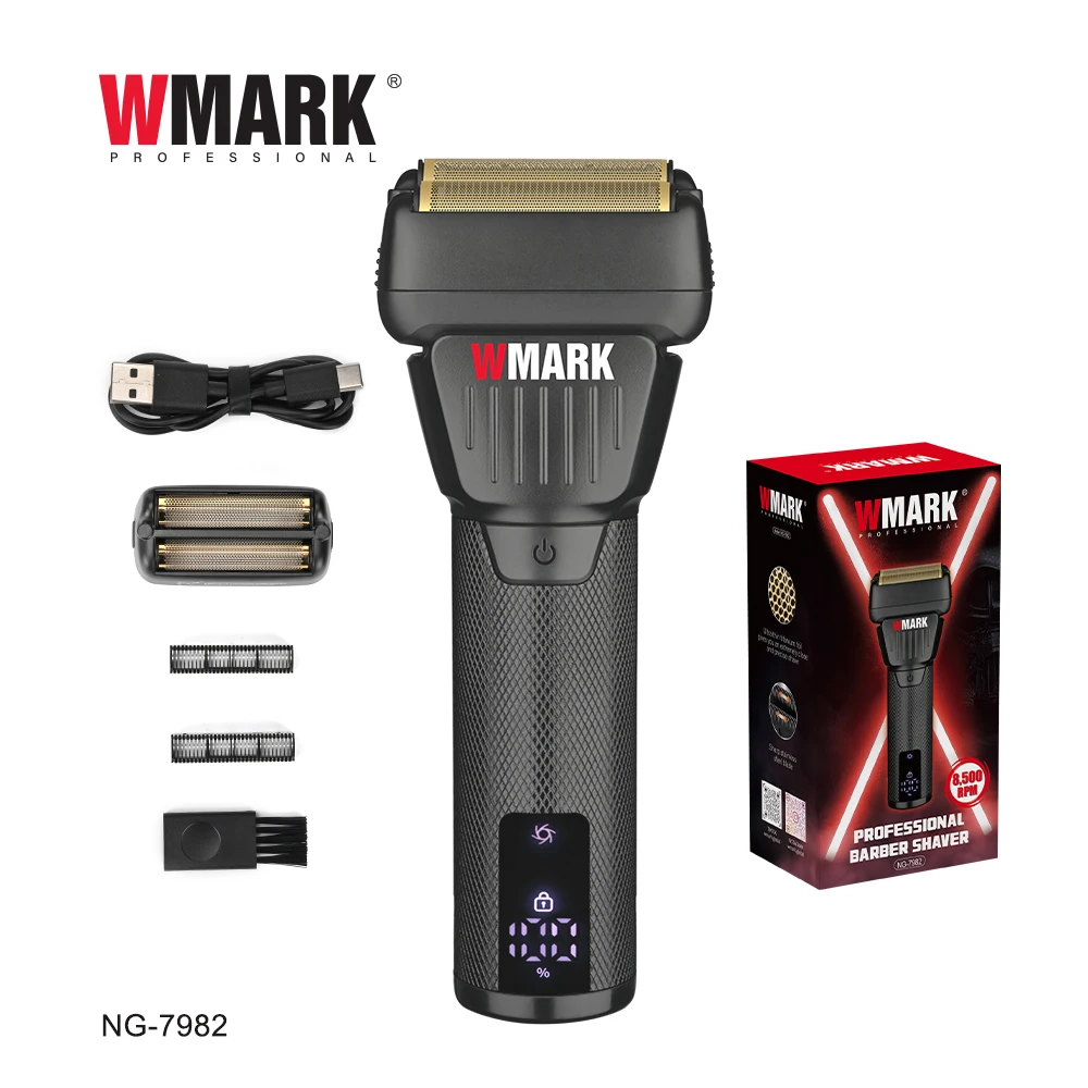 WMARK NG-7982 Rechargeable Men's Shaver for Professional Barber
