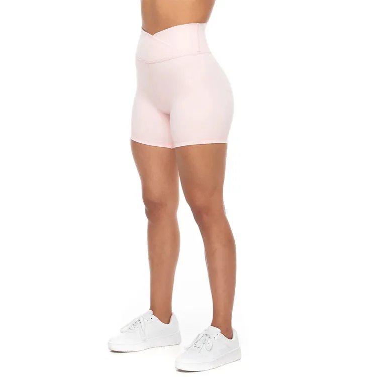 OEM High Waisted Tummy Control Spandex Booty Shorts for Women Breathable Workout Biker Shorts